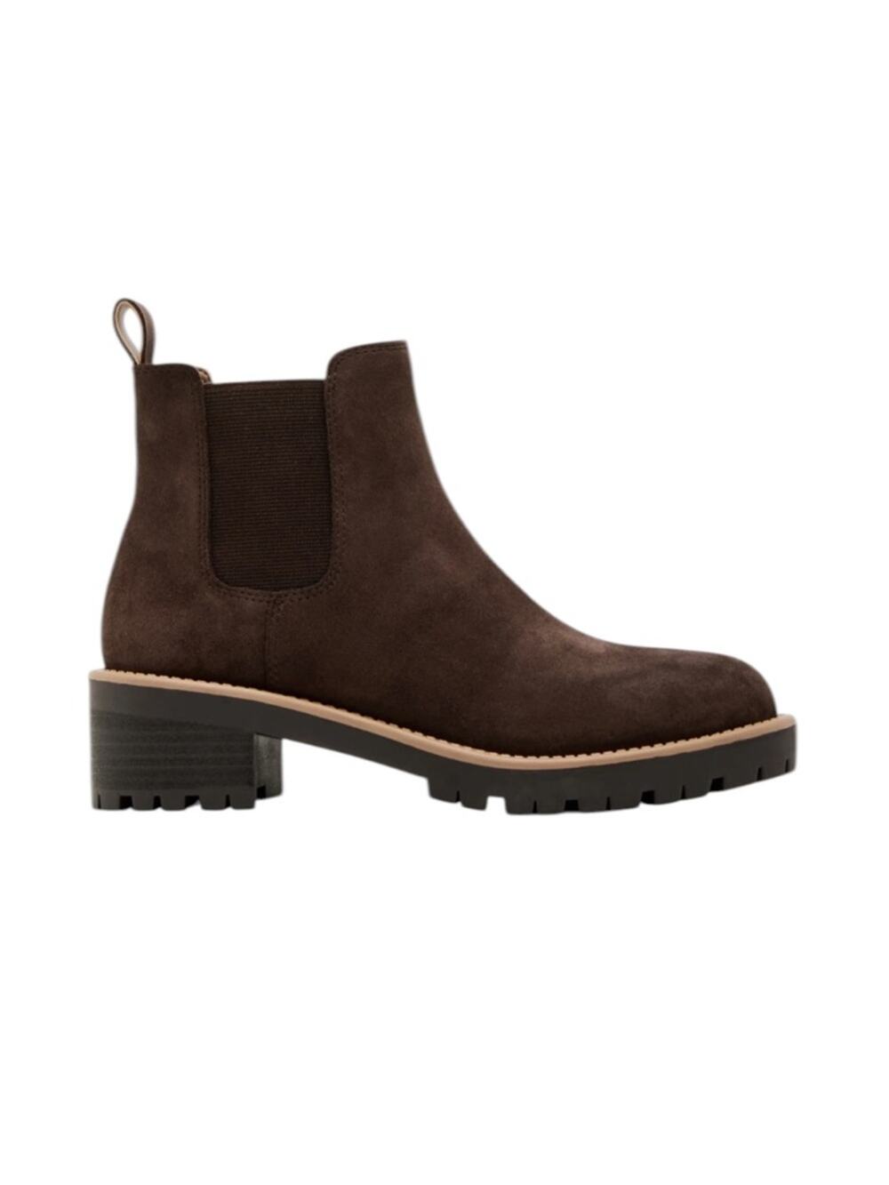 Blondo Matilda Waterproof Lug Sole Chelsea Brown suede Boots - 8M